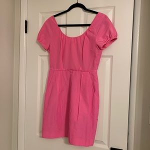 J Crew Hot Pink Silk & Cotton Party/Cocktail Dress